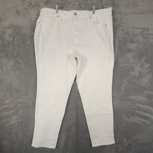 Studio Park Womens Jeans Skinny Leah Williams White Pockets High Rise Plus 20W‎